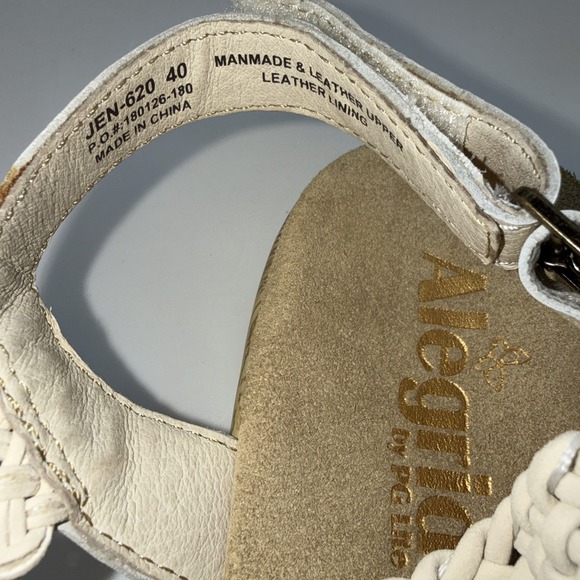 Alegria Jena Slingback Sandals Braided Leather Straps Sz 40 8.5 Or 9 - Picture 7 of 7